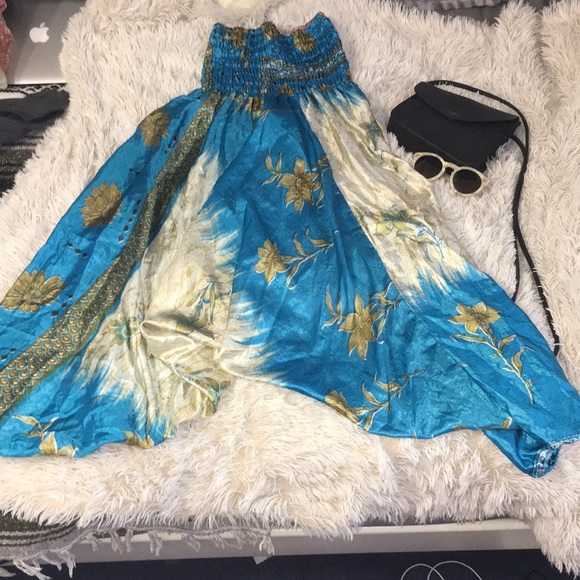 Silk sunflower harem pants - Picture 3 of 6